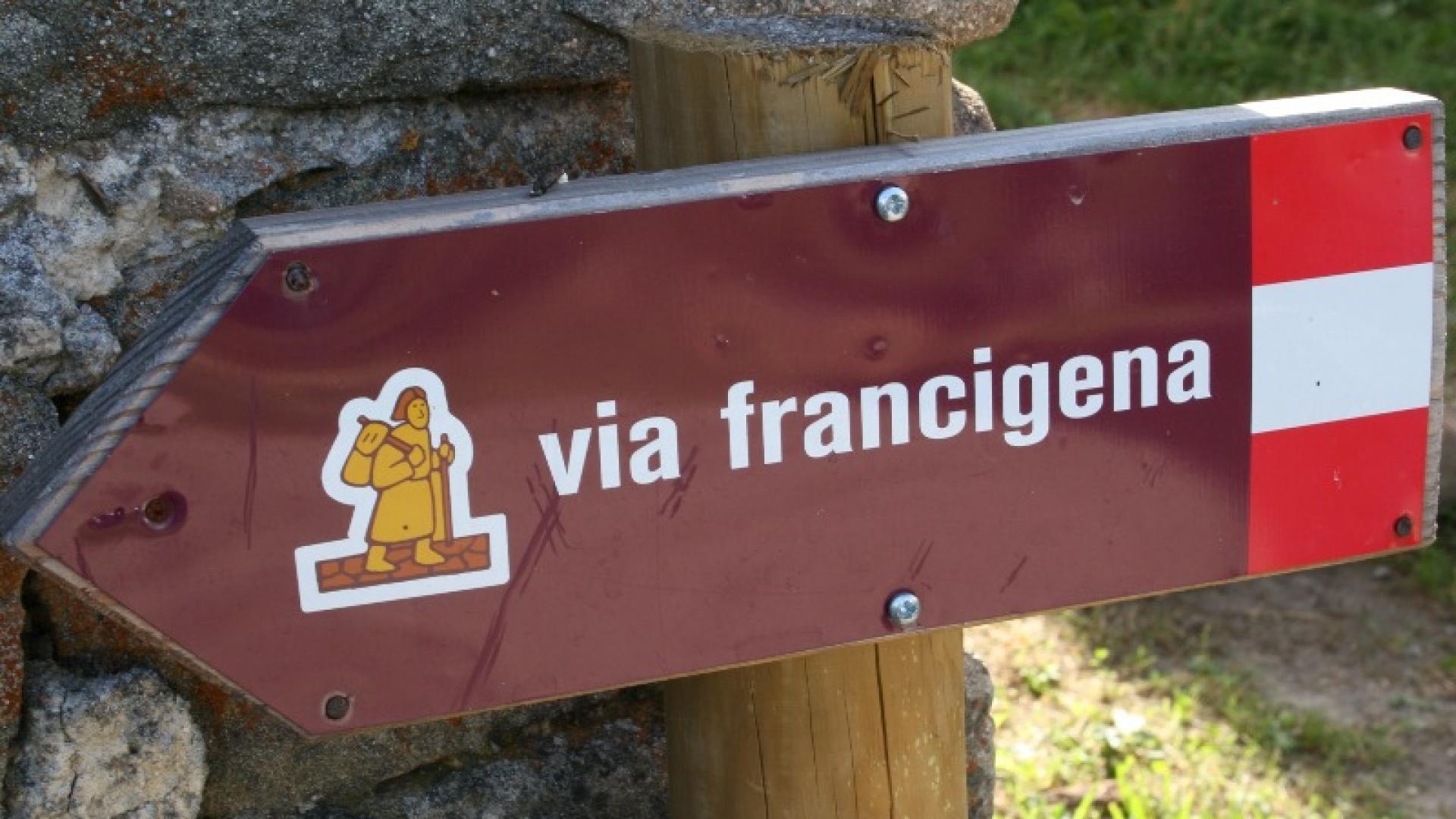 Panneau Via Francigena